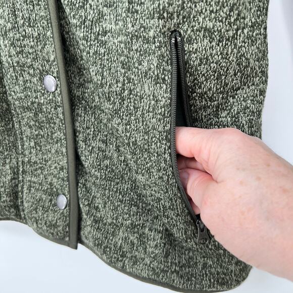 Eddie Bauer Radiator Fleece Field Jacket Womens Medium Heathered Olive Green Zip - Picture 5 of 12